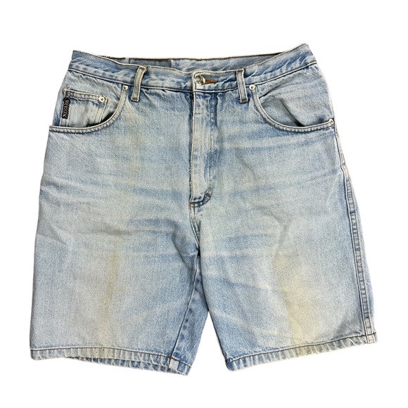 Vintage 90s Nevada Blue Denim Essential Jean Jort Shorts Size 34 - Picture 1 of 8